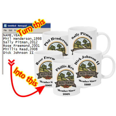 Personalize volume mug orders image