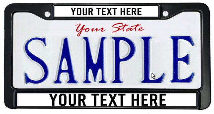 Personalized License Plate Frames