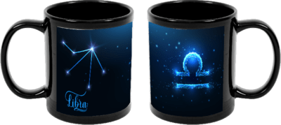 11oz Black Zodiac Mug for Libra